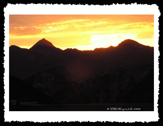 Coucher de soleil depuis Anselme-Suisse